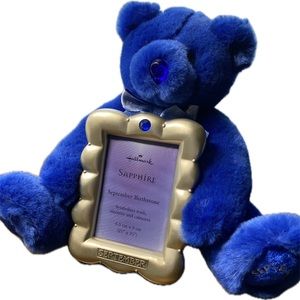 Hallmark Sapphire Birthstone Bear with picture frame